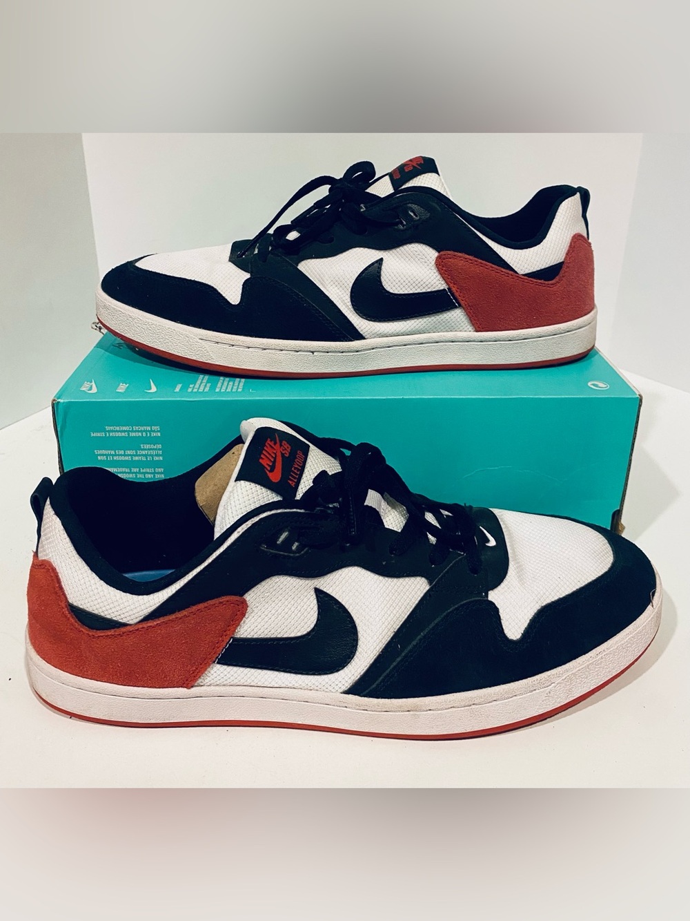 Nike SB Alleyoop Chicago Black Toe Size 14 White University Red Men's CJ0882-102